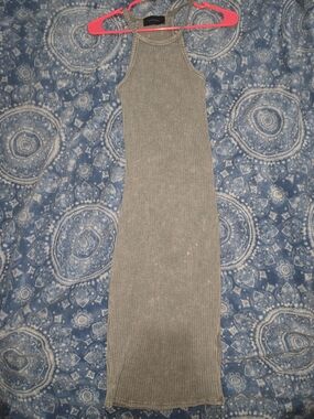 ✨ Workhall Distressed Ribbed Knit Bodycon Dress — Size S (Fits XS) ✨